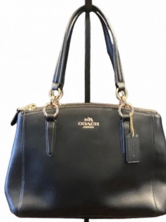 Coach Handbags - Coach Mini Christie Carryall Black Crossgrain Leather Crossbody Bag F36704 Auth